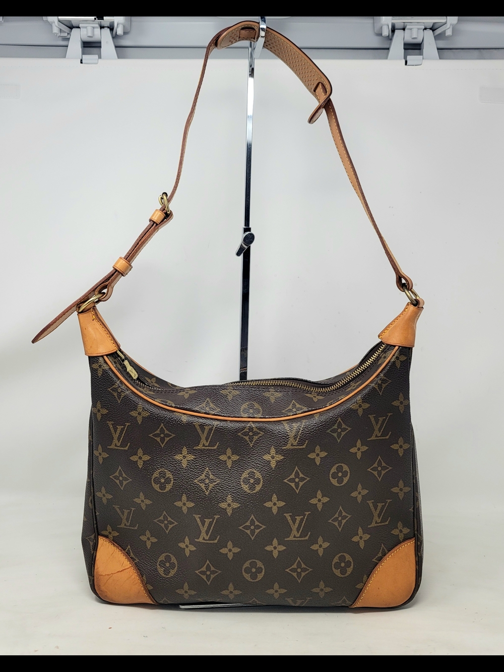 Louis Vuitton Boulogne 30 Monogram Canvas Shoulder Hand Bag Lightweighted Auth